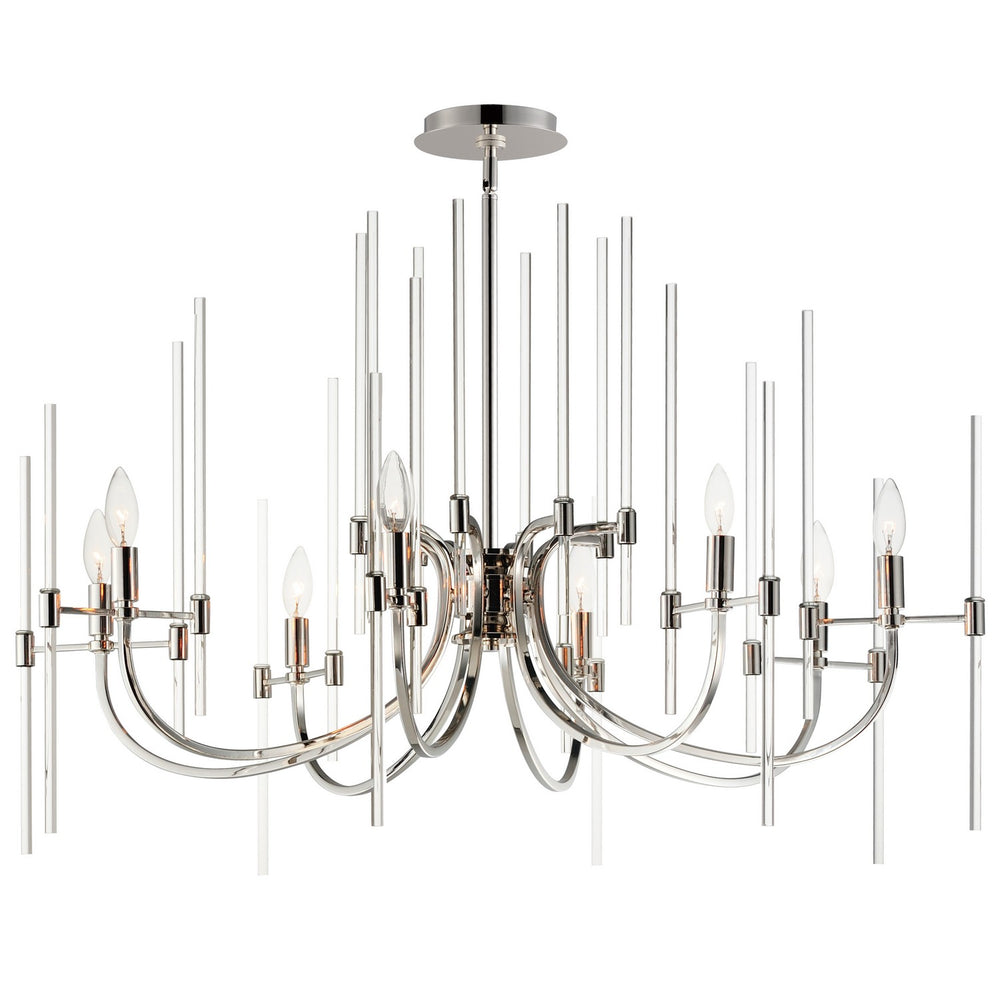 Maxim - Eight Light Chandelier - Divine - Polished Nickel- Union Lighting Luminaires Decor