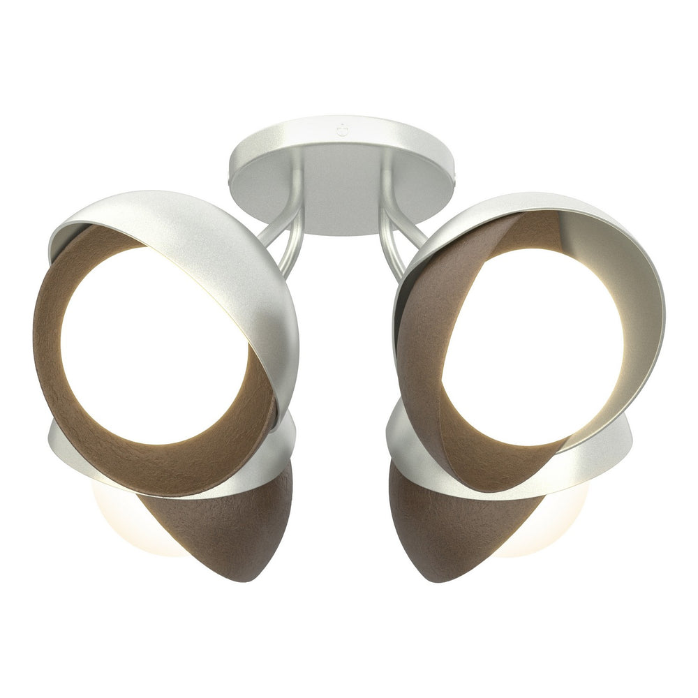 Hubbardton Forge - Four Light Semi-Flush Mount - Brooklyn - Vintage Platinum- Union Lighting Luminaires Decor