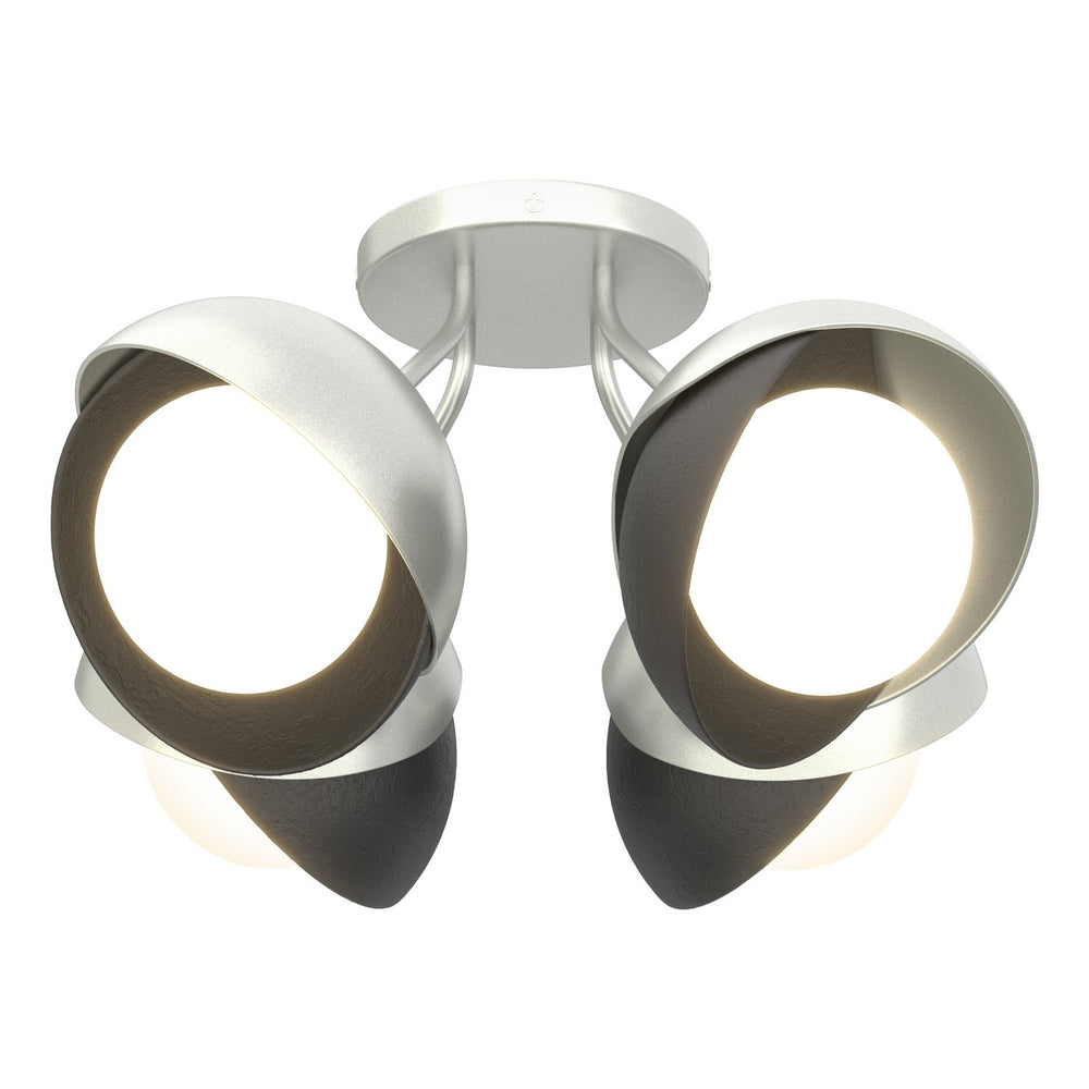 Hubbardton Forge - Four Light Semi-Flush Mount - Brooklyn - Vintage Platinum- Union Lighting Luminaires Decor