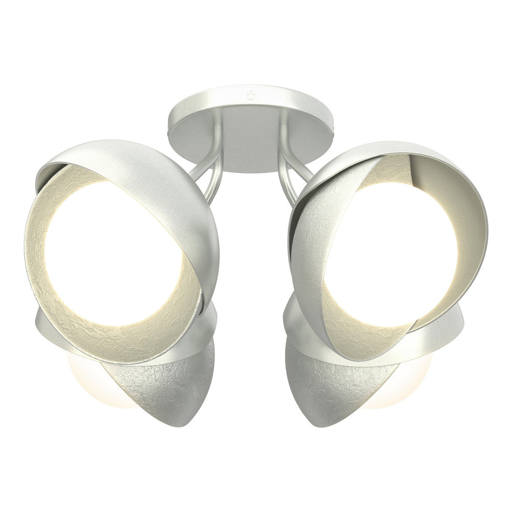 Hubbardton Forge - Four Light Semi-Flush Mount - Brooklyn - Vintage Platinum- Union Lighting Luminaires Decor