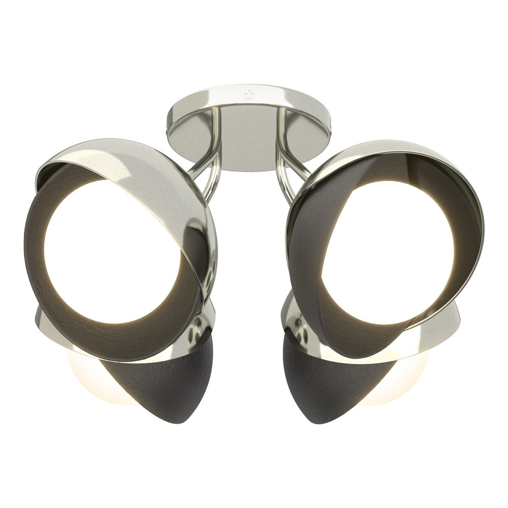 Hubbardton Forge - Four Light Semi-Flush Mount - Brooklyn - Sterling- Union Lighting Luminaires Decor