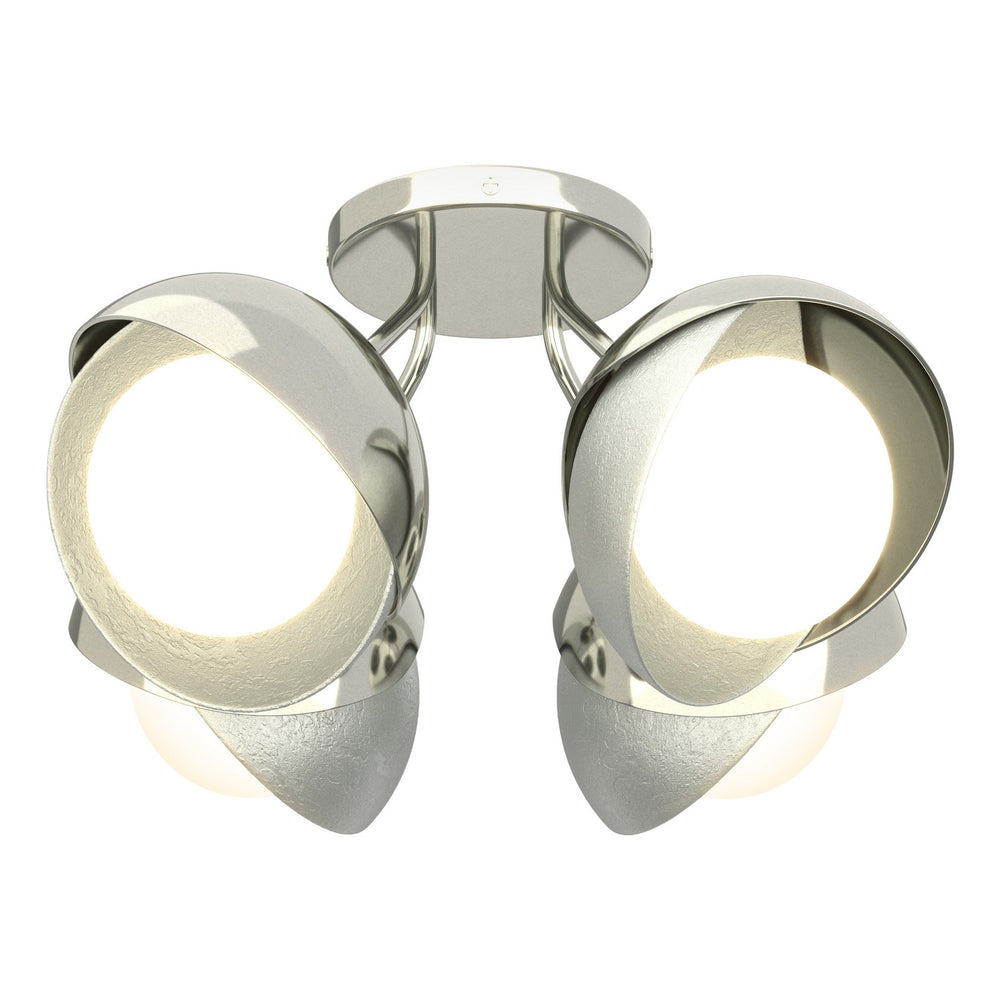 Hubbardton Forge - Four Light Semi-Flush Mount - Brooklyn - Sterling- Union Lighting Luminaires Decor