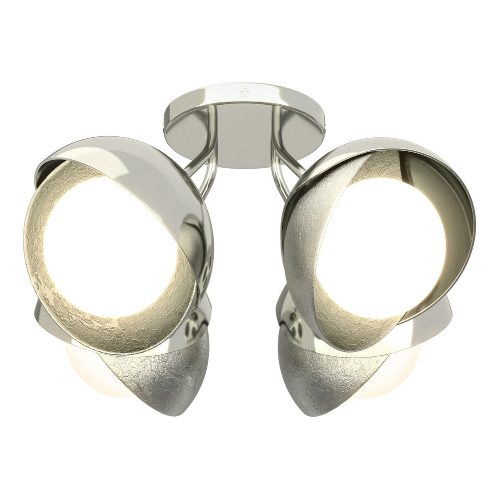 Hubbardton Forge - Four Light Semi-Flush Mount - Brooklyn - Sterling- Union Lighting Luminaires Decor