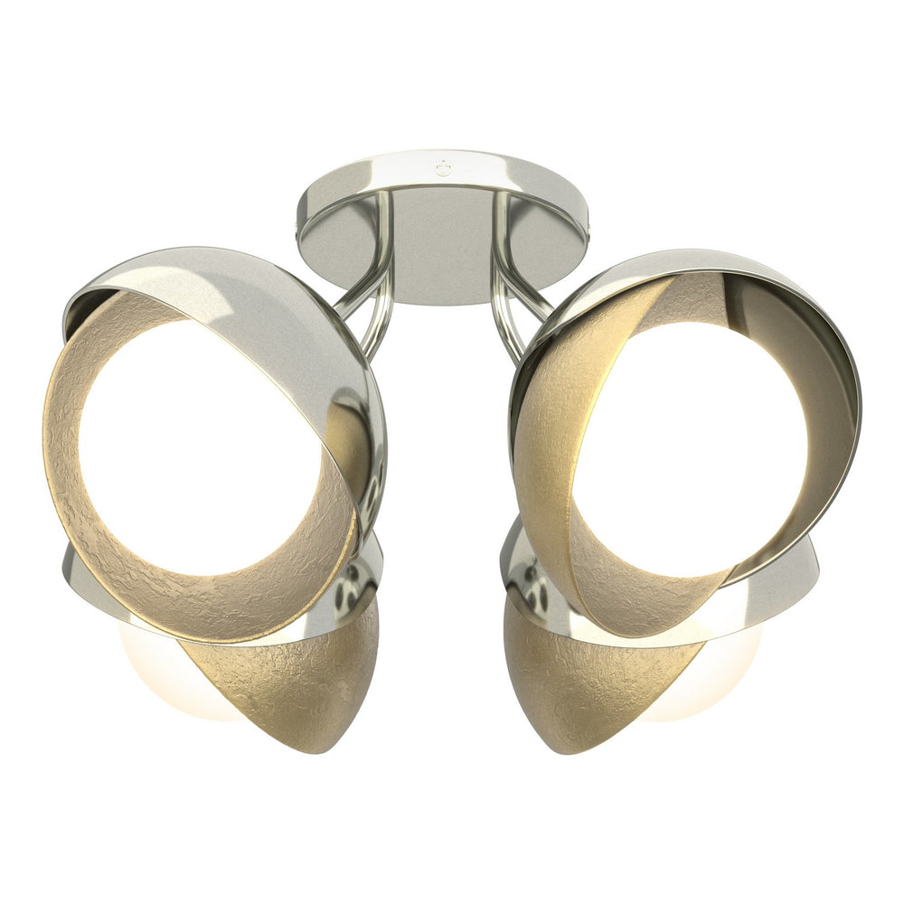 Hubbardton Forge - Four Light Semi-Flush Mount - Brooklyn - Sterling- Union Lighting Luminaires Decor