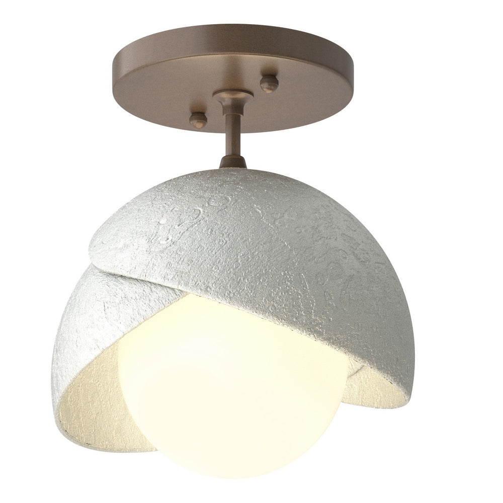 Hubbardton Forge - One Light Semi-Flush Mount - Brooklyn - Bronze- Union Lighting Luminaires Decor