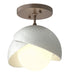 Hubbardton Forge - One Light Semi-Flush Mount - Brooklyn - Bronze- Union Lighting Luminaires Decor
