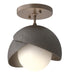 Hubbardton Forge - One Light Semi-Flush Mount - Brooklyn - Bronze- Union Lighting Luminaires Decor