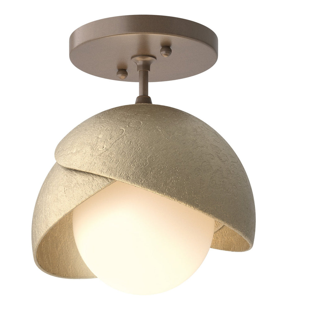Hubbardton Forge - One Light Semi-Flush Mount - Brooklyn - Bronze- Union Lighting Luminaires Decor