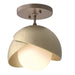 Hubbardton Forge - One Light Semi-Flush Mount - Brooklyn - Bronze- Union Lighting Luminaires Decor