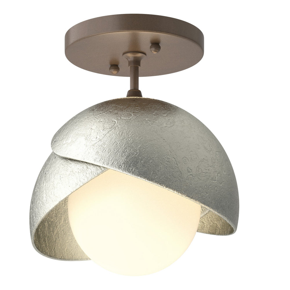 Hubbardton Forge - One Light Semi-Flush Mount - Brooklyn - Bronze- Union Lighting Luminaires Decor