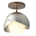 Hubbardton Forge - One Light Semi-Flush Mount - Brooklyn - Bronze- Union Lighting Luminaires Decor