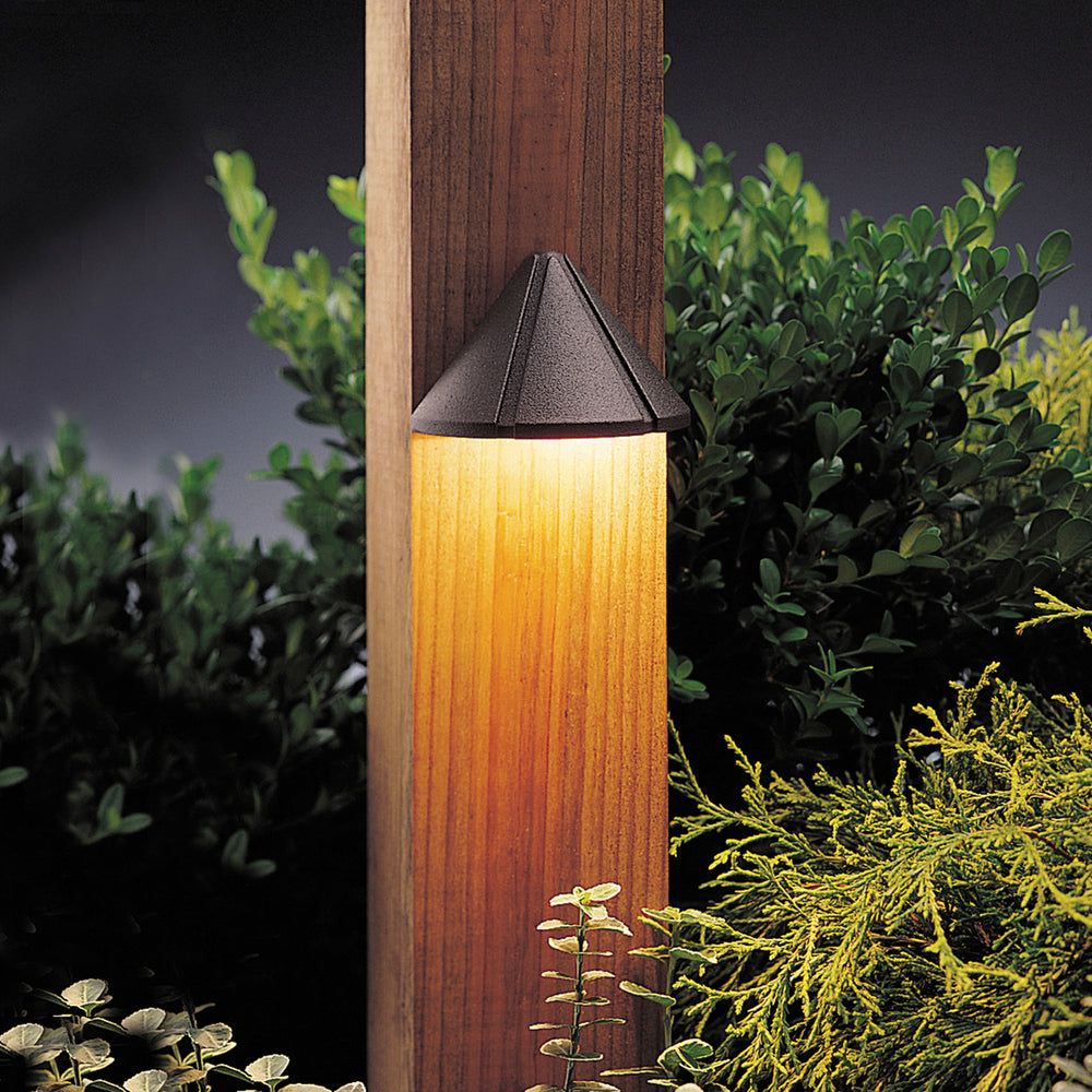 Kichler Canada - One Light Deck - Six Groove - Textured Architectural Bronze- Union Lighting Luminaires Decor