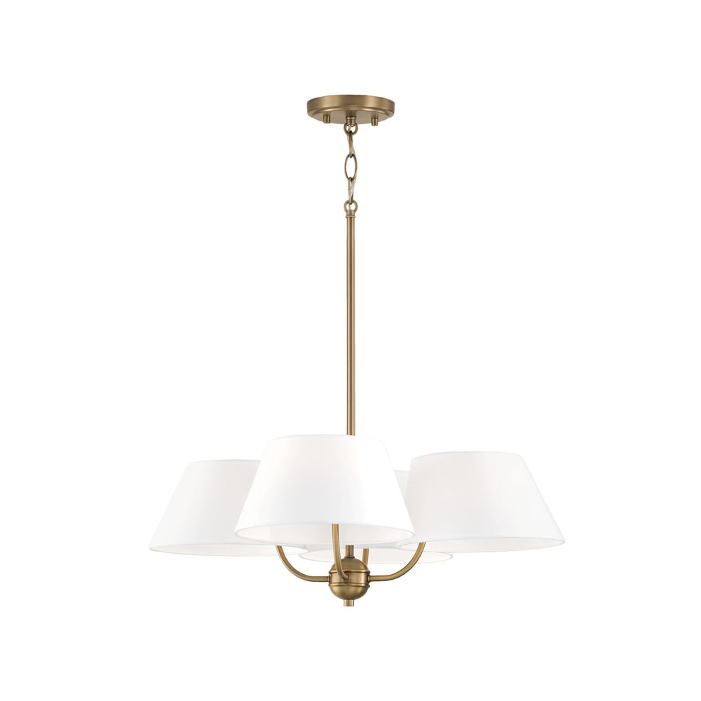 Capital Lighting - Four Light Chandelier - Welsley - Aged Brass- Union Lighting Luminaires Decor
