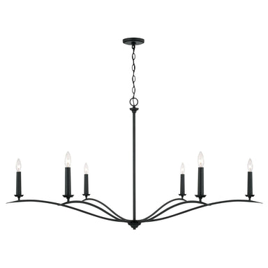 Capital Lighting - Six Light Chandelier - Grady - Black Iron- Union Lighting Luminaires Decor