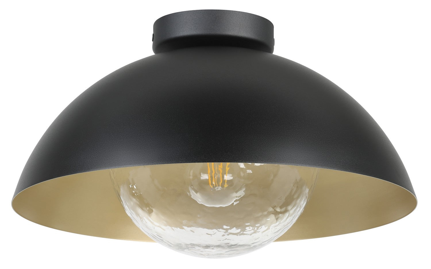 Eglo Canada - One Light Semi-Flush Mount - Dyal - Black- Union Lighting Luminaires Decor