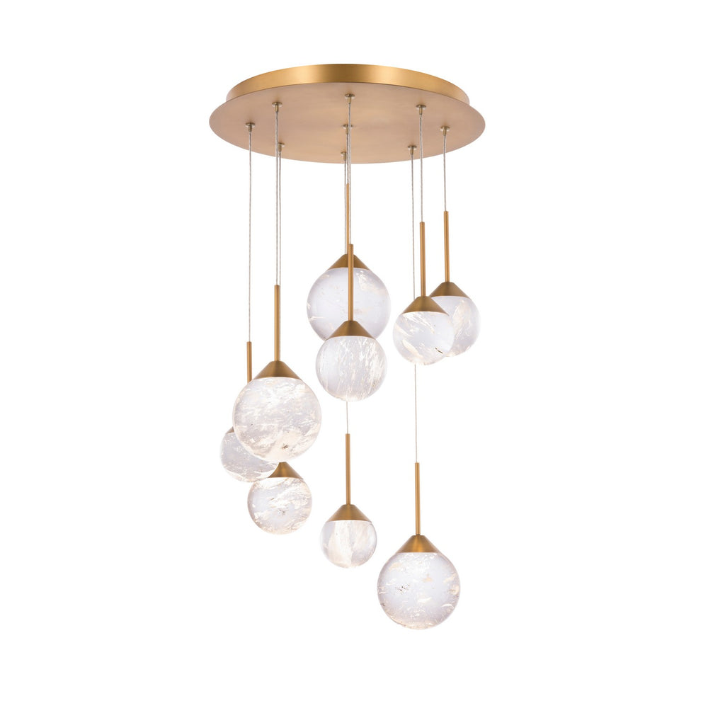 Schonbek Beyond - LED Pendant - Quest - Aged Brass- Union Lighting Luminaires Decor