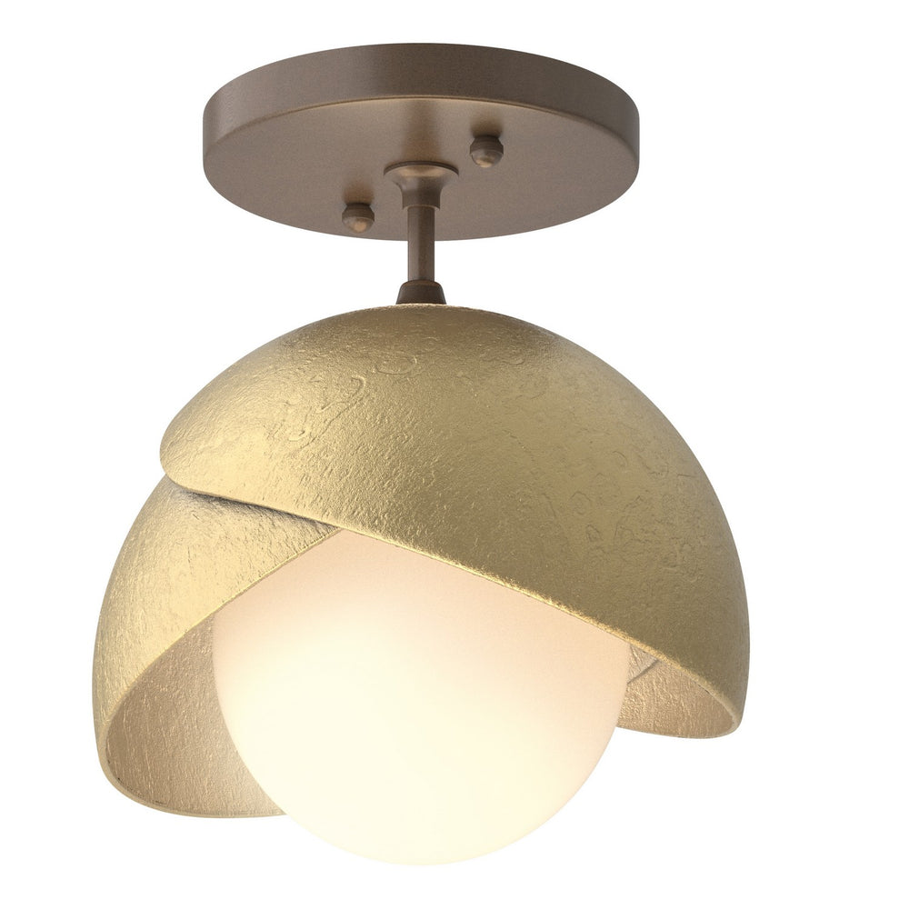 Hubbardton Forge - One Light Semi-Flush Mount - Brooklyn - Bronze- Union Lighting Luminaires Decor