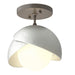 Hubbardton Forge - One Light Semi-Flush Mount - Brooklyn - Dark Smoke- Union Lighting Luminaires Decor
