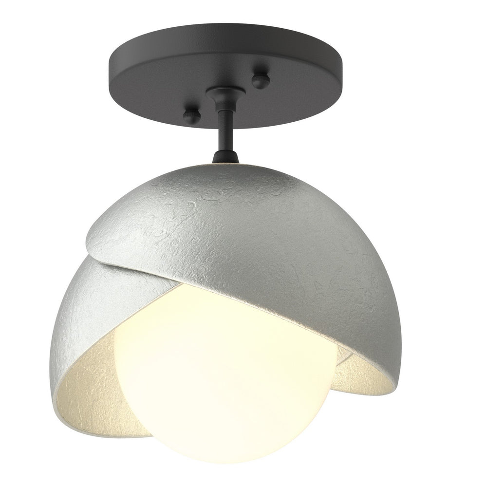 Hubbardton Forge - One Light Semi-Flush Mount - Brooklyn - Black- Union Lighting Luminaires Decor