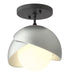 Hubbardton Forge - One Light Semi-Flush Mount - Brooklyn - Black- Union Lighting Luminaires Decor