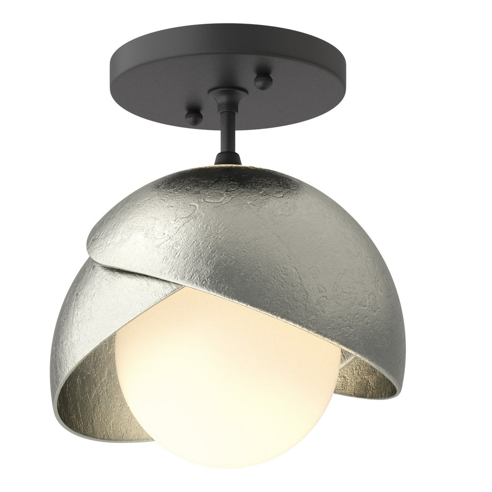 Hubbardton Forge - One Light Semi-Flush Mount - Brooklyn - Black- Union Lighting Luminaires Decor
