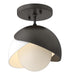 Hubbardton Forge - One Light Semi-Flush Mount - Brooklyn - Oil Rubbed Bronze- Union Lighting Luminaires Decor