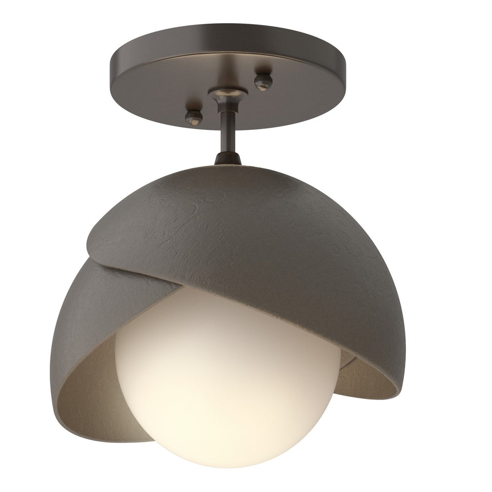 Hubbardton Forge - One Light Semi-Flush Mount - Brooklyn - Oil Rubbed Bronze- Union Lighting Luminaires Decor
