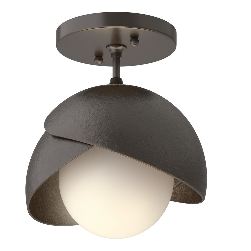 Hubbardton Forge - One Light Semi-Flush Mount - Brooklyn - Oil Rubbed Bronze- Union Lighting Luminaires Decor