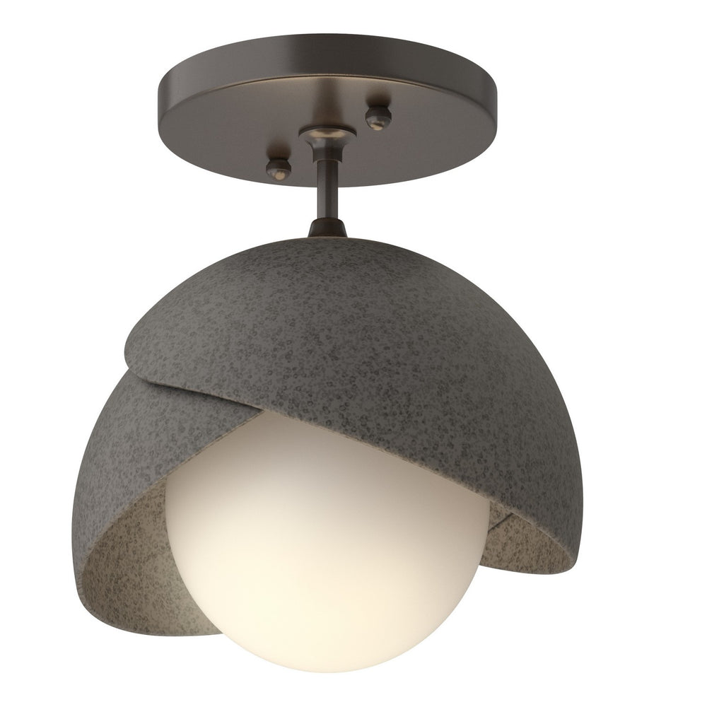 Hubbardton Forge - One Light Semi-Flush Mount - Brooklyn - Oil Rubbed Bronze- Union Lighting Luminaires Decor