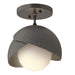 Hubbardton Forge - One Light Semi-Flush Mount - Brooklyn - Oil Rubbed Bronze- Union Lighting Luminaires Decor