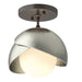 Hubbardton Forge - One Light Semi-Flush Mount - Brooklyn - Oil Rubbed Bronze- Union Lighting Luminaires Decor
