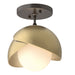 Hubbardton Forge - One Light Semi-Flush Mount - Brooklyn - Oil Rubbed Bronze- Union Lighting Luminaires Decor
