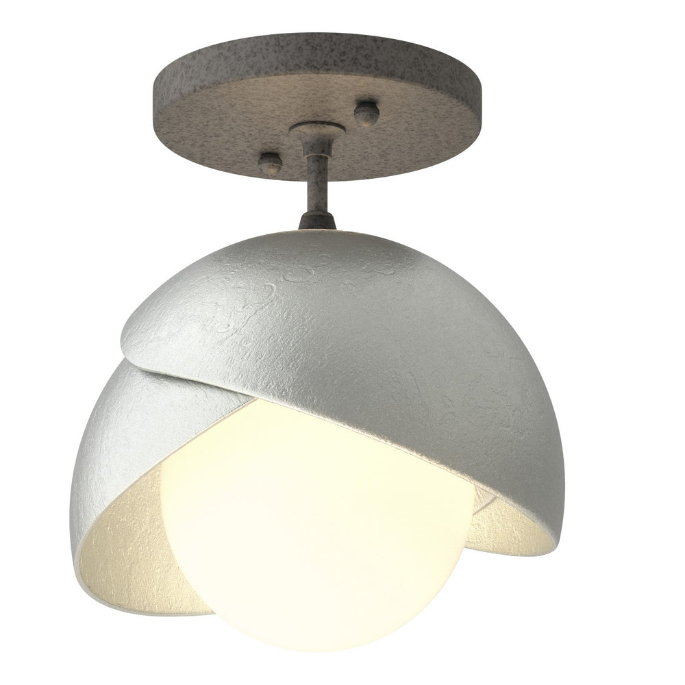 Hubbardton Forge - One Light Semi-Flush Mount - Brooklyn - Natural Iron- Union Lighting Luminaires Decor