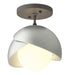 Hubbardton Forge - One Light Semi-Flush Mount - Brooklyn - Natural Iron- Union Lighting Luminaires Decor