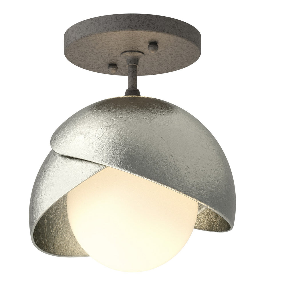 Hubbardton Forge - One Light Semi-Flush Mount - Brooklyn - Natural Iron- Union Lighting Luminaires Decor