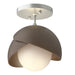 Hubbardton Forge - One Light Semi-Flush Mount - Brooklyn - Vintage Platinum- Union Lighting Luminaires Decor