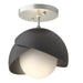 Hubbardton Forge - One Light Semi-Flush Mount - Brooklyn - Vintage Platinum- Union Lighting Luminaires Decor