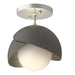 Hubbardton Forge - One Light Semi-Flush Mount - Brooklyn - Vintage Platinum- Union Lighting Luminaires Decor