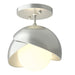 Hubbardton Forge - One Light Semi-Flush Mount - Brooklyn - Vintage Platinum- Union Lighting Luminaires Decor