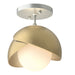 Hubbardton Forge - One Light Semi-Flush Mount - Brooklyn - Vintage Platinum- Union Lighting Luminaires Decor