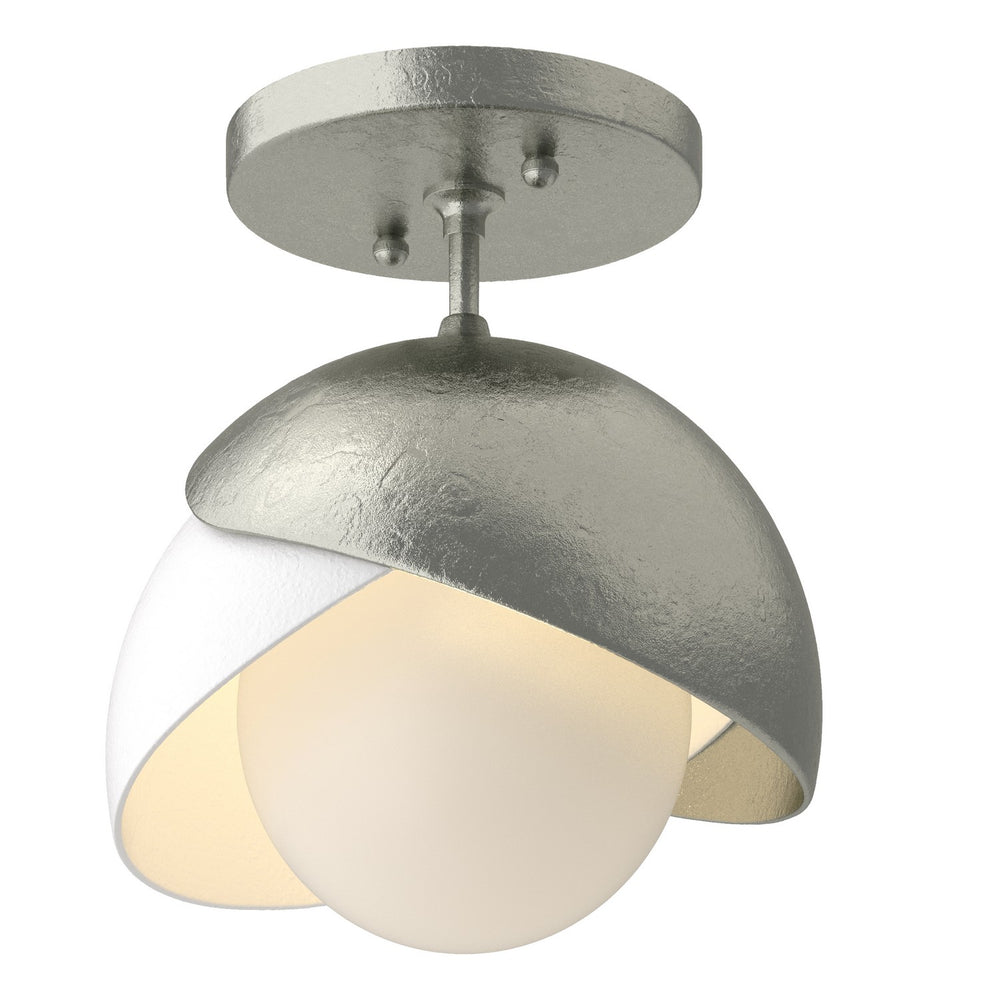 Hubbardton Forge - One Light Semi-Flush Mount - Brooklyn - Sterling- Union Lighting Luminaires Decor