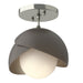 Hubbardton Forge - One Light Semi-Flush Mount - Brooklyn - Sterling- Union Lighting Luminaires Decor