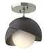 Hubbardton Forge - One Light Semi-Flush Mount - Brooklyn - Sterling- Union Lighting Luminaires Decor