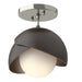 Hubbardton Forge - One Light Semi-Flush Mount - Brooklyn - Sterling- Union Lighting Luminaires Decor