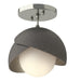 Hubbardton Forge - One Light Semi-Flush Mount - Brooklyn - Sterling- Union Lighting Luminaires Decor