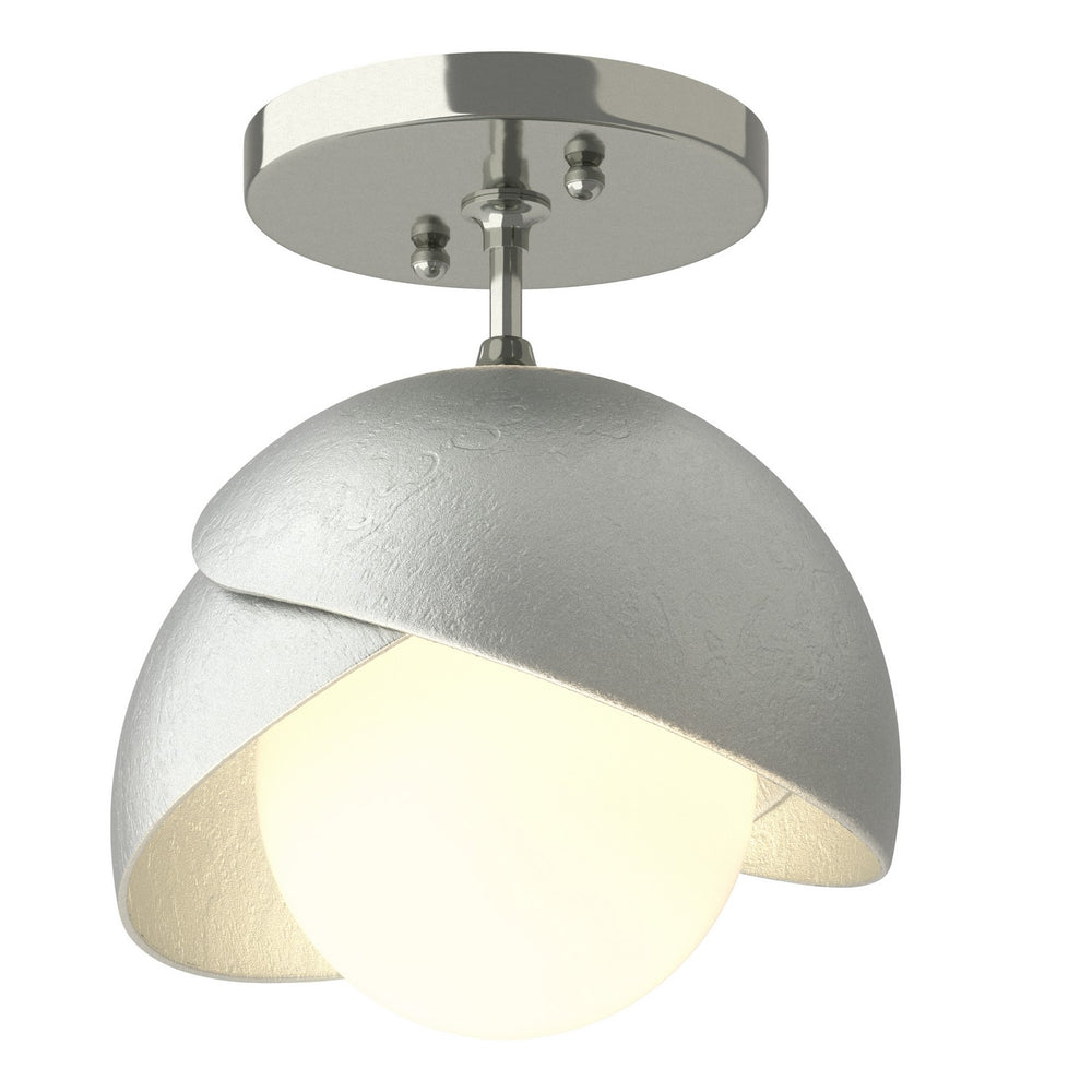 Hubbardton Forge - One Light Semi-Flush Mount - Brooklyn - Sterling- Union Lighting Luminaires Decor