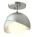 Hubbardton Forge - One Light Semi-Flush Mount - Brooklyn - Sterling- Union Lighting Luminaires Decor