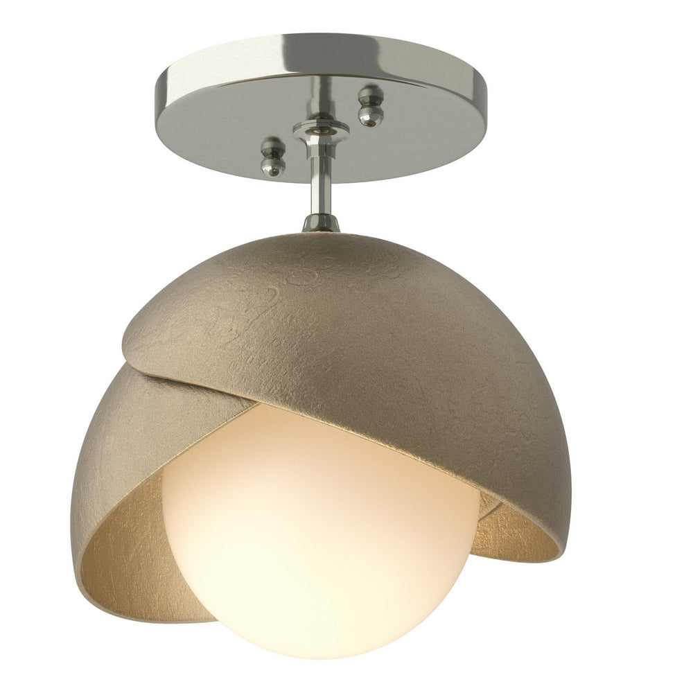 Hubbardton Forge - One Light Semi-Flush Mount - Brooklyn - Sterling- Union Lighting Luminaires Decor