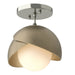 Hubbardton Forge - One Light Semi-Flush Mount - Brooklyn - Sterling- Union Lighting Luminaires Decor
