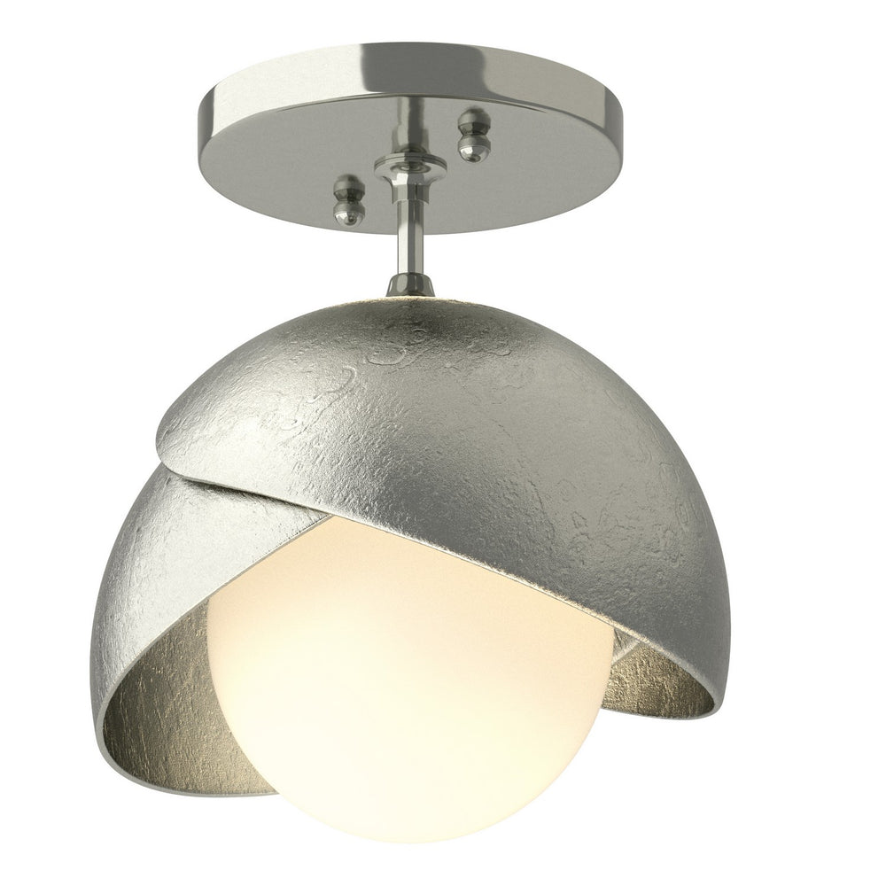 Hubbardton Forge - One Light Semi-Flush Mount - Brooklyn - Sterling- Union Lighting Luminaires Decor
